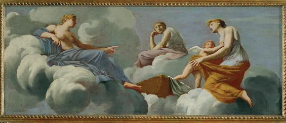 Amor, reprimanded by his mother, flees into the arms of Ceres