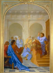 Saint Bruno teaching theology in the schools of Rheims