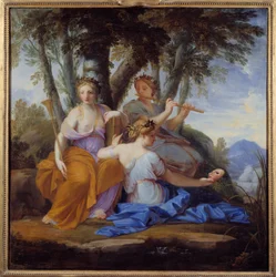 The Muses Clio, Euterpe and Thalie