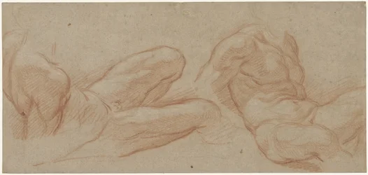 Two Studies of a Reclining Nude Man