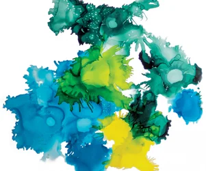 Vibrant Abstract Ink Flow