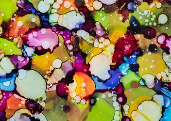 Vibrant Fluid Ink Abstract