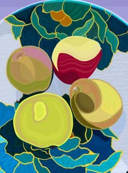 Four Seckel Pears in Bowl