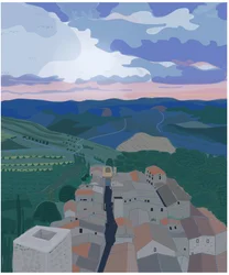Small Village In Tuscany, 2015