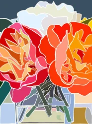 Three Peonies