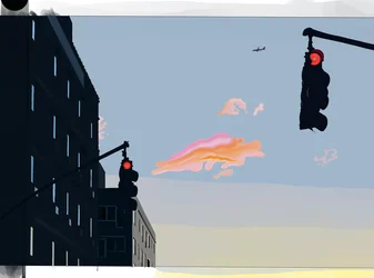 View of Sky at Gowanus Intersection