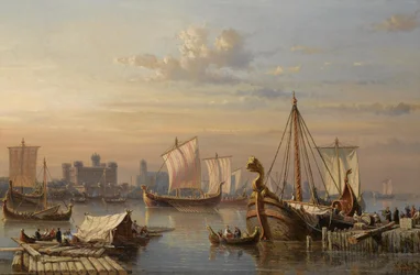 Viking ships on the River Thames