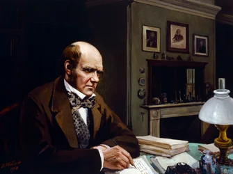 Darwin in his study