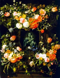 Madonna Surrounded by Flowers