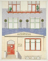 Design for the Facade of a German Town House, early 1900s