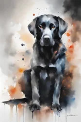 Cute Black Dog Portrait