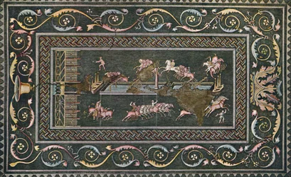 A Roman Mosaic at Lyons, Representing the Circus Games