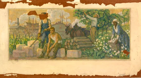 Abundance of Today (mural study, Clarksville, Tennessee Post Office)