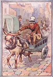 David ran after him as fast as he could, illustration from David Copperfield, 1914