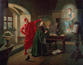 Marguerite, Faust and Mephisto, Scene from Faust by Charles Gounod (1818-1893), c. 1900