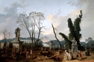 View of the Tapis Vert in Versailles