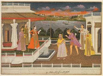 A Blindfolded Suitor is Brought Before a Princess, 1755