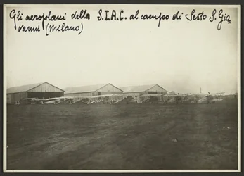 The Airplanes of S.I.A.C. at the Sesto S. Giovanni Field (Milan)