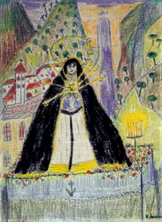Drawing for “The Virgin with Seven Daggers” (Virgen de los siete dolores), 20th century