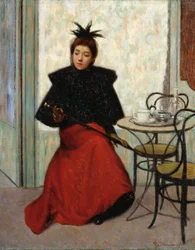 At cafe, by Federico Zandomeneghi