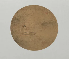 Lady in a Boat Playing the Flute