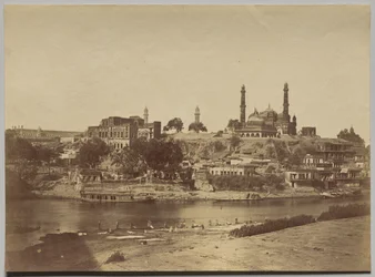 The Muchee Bhawan Fort and the Gomti River Taken from the Stone Bridge
