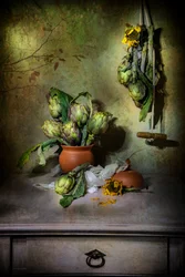 Rustic Artichoke Still Life
