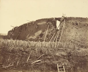 Exterior of the Taku North Fort Immediately After Its Capture by Storm
