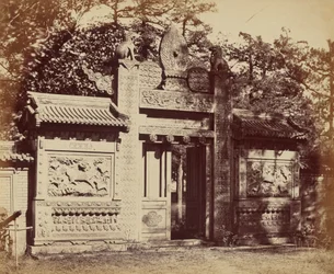 Exterior of the Tomb Depot Near Peking, October 1860