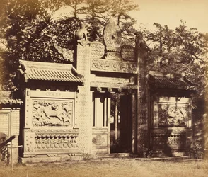 Exterior of the Tomb Depot, near Pekin, October 1860