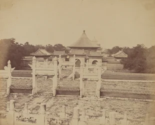 Interior and Arches of the Temple of Heaven Where the Emperor Sacrifices Once a Year, in the Chinese City of Beijing, October 1860