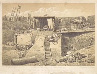 Interior of North Fort Taku, at the Angle Where the British Troops Entered