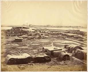Interior of North Fort showing the Chinese Encampment