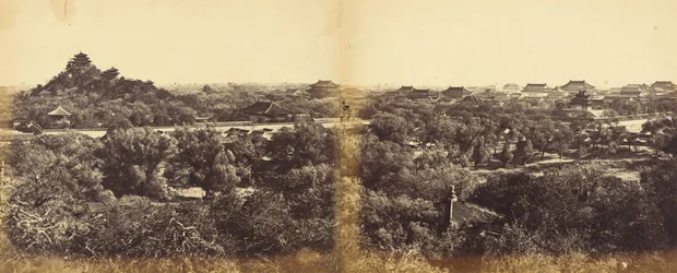 View of the Imperial Winter Palace, Peking, Showing the Artificial Hill, October 29, 1860