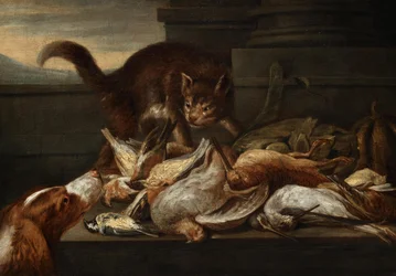 Hunting Still Life with Cat