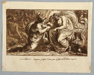 Sheet from a Sketchbook: Minerva Asking Jupiter for the Happiness of Ulysses or Minerva Questions Jupiter on the Destiny of Ithaca, 1802–05