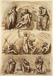 Studies after Lunettes, 1814