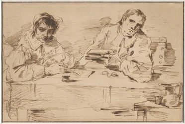 Self-Portrait Writing with a Companion