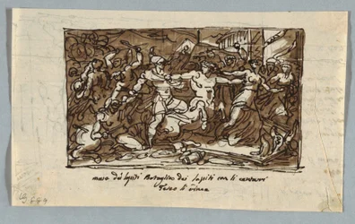 Sketchbook Page: Battle of the Centaurs and Lapiths