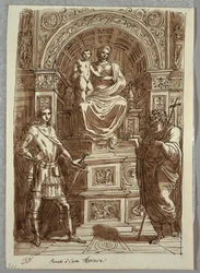 The Madonna and Child Enthroned with Saints; Study after Panetti or Costa