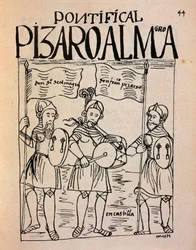 Portraits of Francisco Pizarro and Lieutenant Diego de Almagro before the expedition to Peru