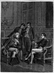 Jean Jacques Regis de Cambaceres Exhibiting at Bonaparte, Then First Consul, and to His Brothers Joseph and Lucien, His Ingenious Combination to Make Him Named Bonaparte Consul for Life