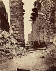 Central Avenue of the Hypostyle Hall, Taken from the East (Karnak) - Thebes