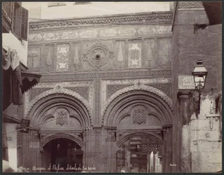 Cairo. El-Arhar Mosque, details of the portal