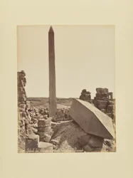 Detail of the Obelisks and Courtyard of the Caryatids - Karnak