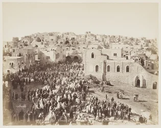 Entry of the Pilgrims into Bethlehem... Palestine #899