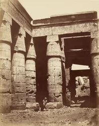 Interior of the First Courtyard of the Temple of Ramesses III at Karnak [Thebes]