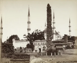 Mosque of Amedieh and Obelisk in Constantinople