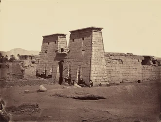 General View of the Temple of Ramesses III, Karnak, Thebes