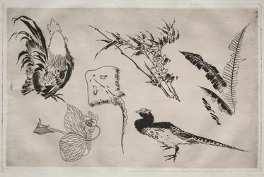 Dinner Service (Rousseau service): Roosters, Skate, Plants, etc. (no. 9)